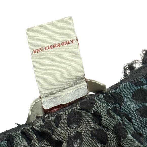 Sundance Sheer Velvet Burnout Polka Dot Blouse – Blue Green Ombre, Size M - Picture 10 of 11